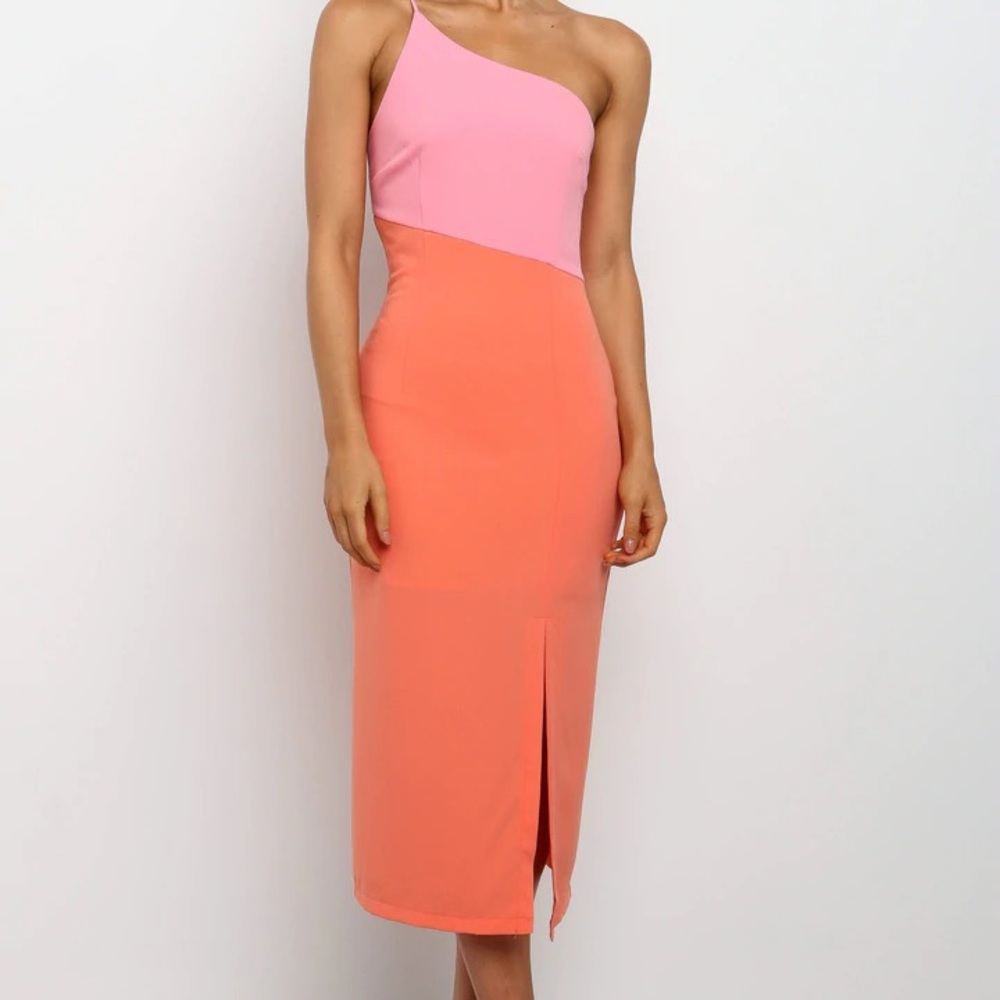 Xiomar Dress - Orange & Pink